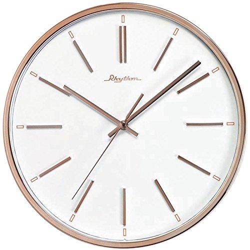Rhythm(Japan) 3D Index With Convex Glass Silent Silky Move Clock